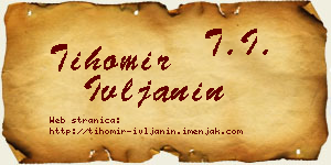 Tihomir Ivljanin vizit kartica